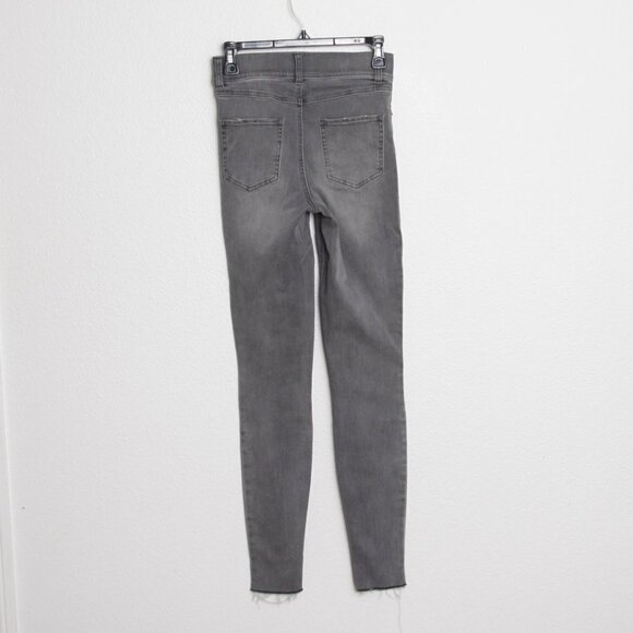 Spanx Distressed Skinny Jeans Raw Hem Vintage Grey XS - Picture 7 of 11